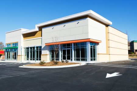 Retail plaza shopping center pressure washing
